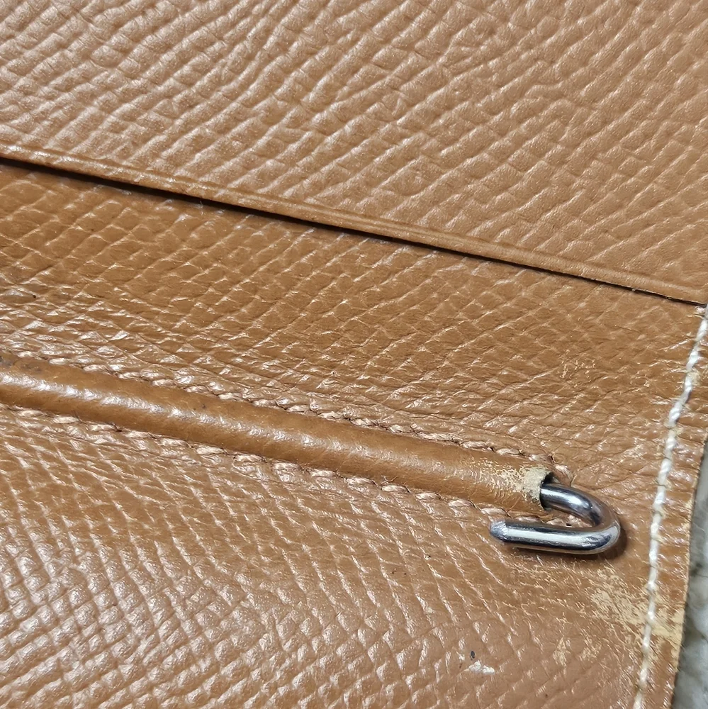 Hermès Tan Leather Flap Agenda Notebook Checkbook Wallet - Picture 7 of 10